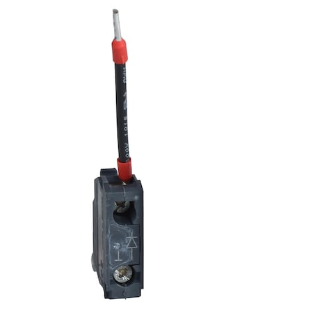 Single block for test light function, Harmony XB4, 12 and 24V AC DC, 24.120V AC DC MPN:ZBZG156