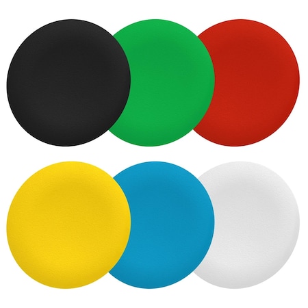Push button cap, Harmony XB5, Harmony XB4, antimicrobial, set of 6 colors plain cap for flush mounted push button MPN:ZBAF9