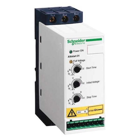 Soft starter for asynchronous motor, Altistart U01, TeSys U, ATSU01, 9A, 200 to 480V, 1.5 to 4kW MPN:ATSU01N209LT