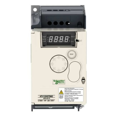 Variable Frequency Drive, 1 HP, 230VAC, Altivar MPN:ATV12H075M3