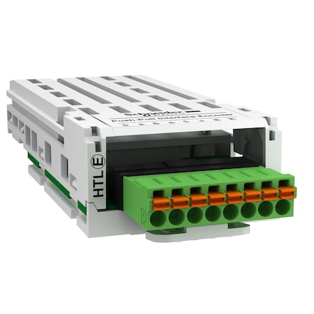 High threshold logic encoder interface module, Altivar, 12 to 24V, 0.1 to 0.2A, 1 removable spring connector MPN:VW3A3424