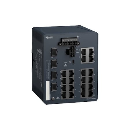 Ethernet Switch, RJ45, 24V DC MPN:MCSESM243F4LG0
