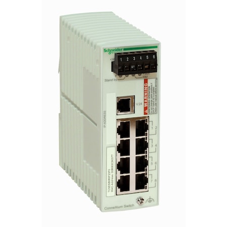 Network switch, Modicon Networking, basic managed, 8 ports for copper MPN:TCSESB083F23F0