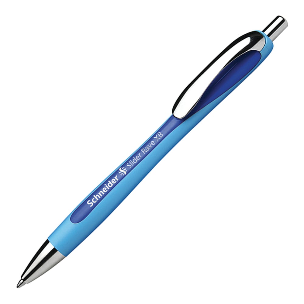 Schneider Rave Retractable Ballpoint Pen, ViscoGlide Ink, 1.4mm, Blue, Pack of 5 MPN:STW132503-5