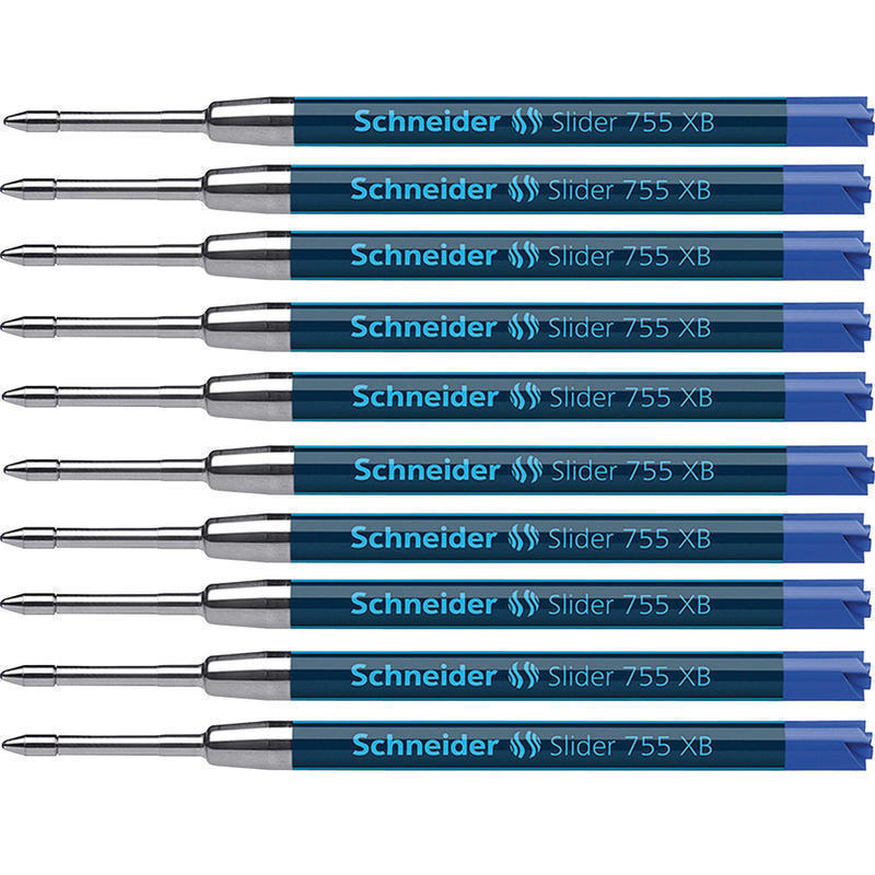 Schneider Slider Giant Refill Viscoglide Ink, XB, Blue, Pack of 10 MPN:STW175503-10