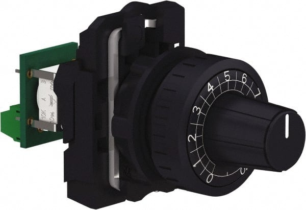 Potentiometers; Resistance (Ohms): 47000 ; Operator Type: Knob ; Wattage: 1 ; Mounting Hole Diameter (mm): 22 ; NEMA Rating: 4 ; Standards Met: EN/IEC 60947-1; EN/IEC 60947-5-1; UL508; UL; CSA; CSA C22-2 MPN:XB5AD912R47K