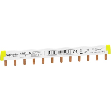 Combo Busbar, 100A, 415V AC, 1 Phase MPN:A9XPH112