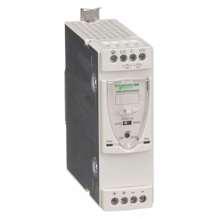 DC Power Supply, 100/120V AC; 200/500V AC, 24V DC, 72 W, 3 A, DIN Rail MPN:ABL8RPS24030