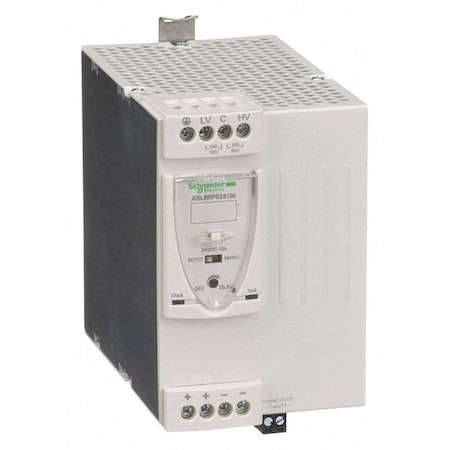 DC Power Supply, 100/120V AC; 200/500V AC, 24V DC, 240 W, 10 A, DIN Rail MPN:ABL8RPS24100