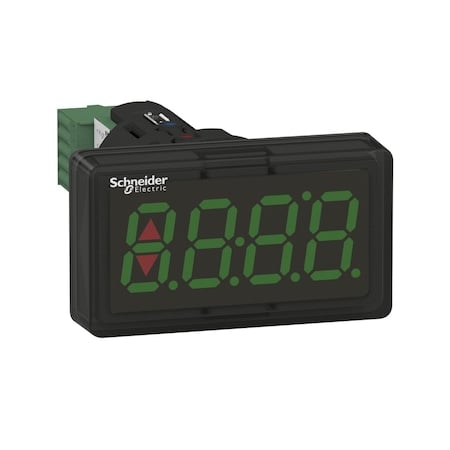 Display module, Harmony XB5, Digital panel meter, plastic, black, 22mm, 4 digit green LED display, 4.20mA input MPN:XBH1AA0G4