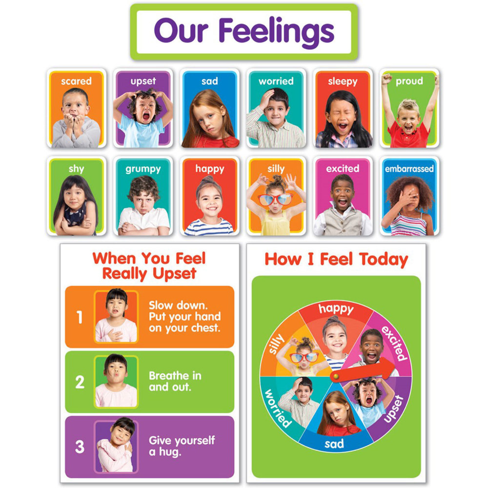 Scholastic Teaching Solutions Our Feelings Bulletin Board Set, Multicolor MPN:SC-834481