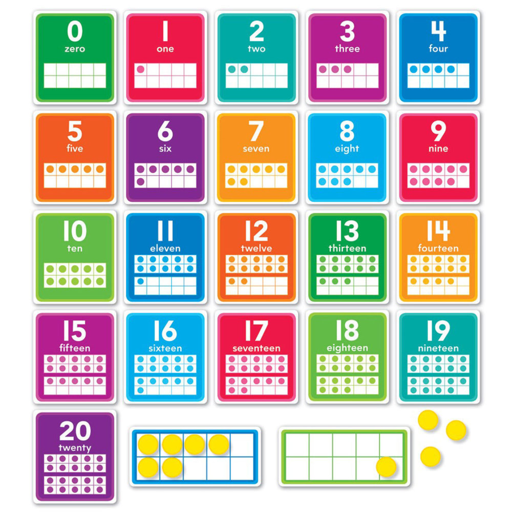 Scholastic Teacher Resources 0-20 Numbers Bulletin Board Set, Set Of 43 Pieces MPN:SC-834492