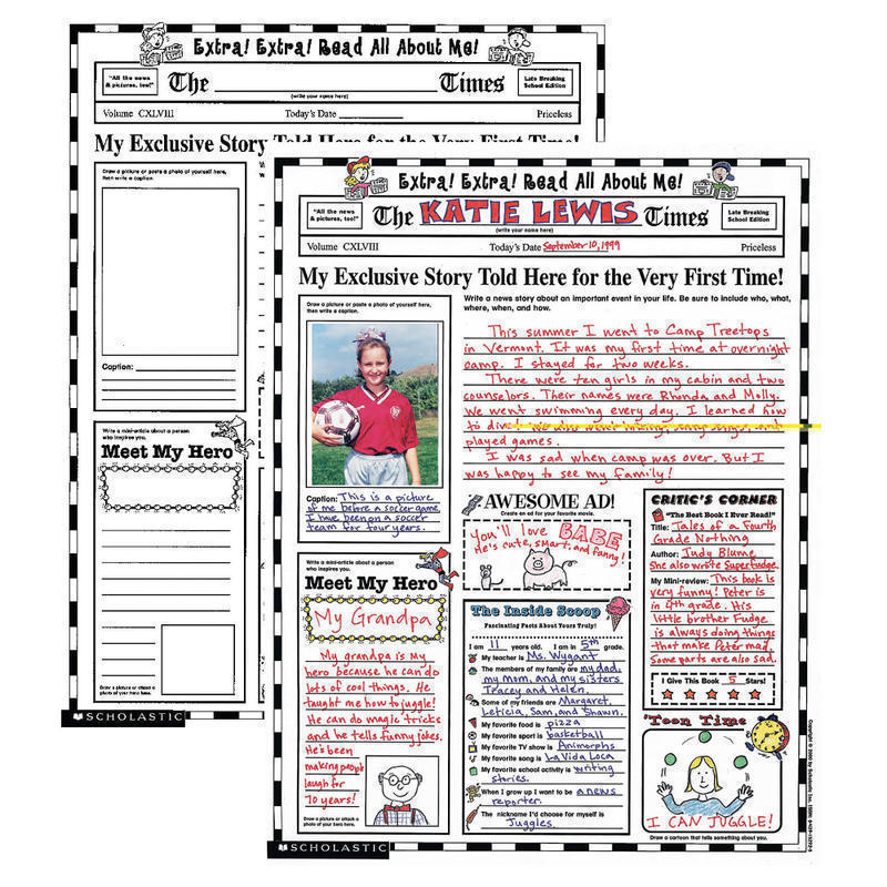 Scholastic Instant Personal Posters - Extra, Extra Read All About Me! MPN:439152917