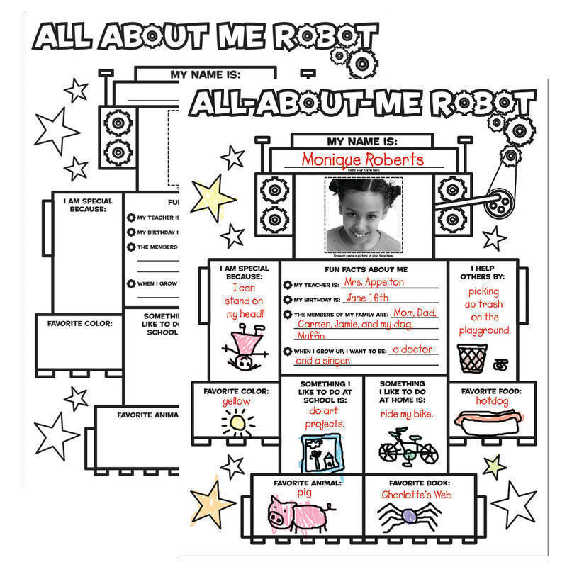 Scholastic Instant Personal Posters - All About Me Robot MPN:9780545014625