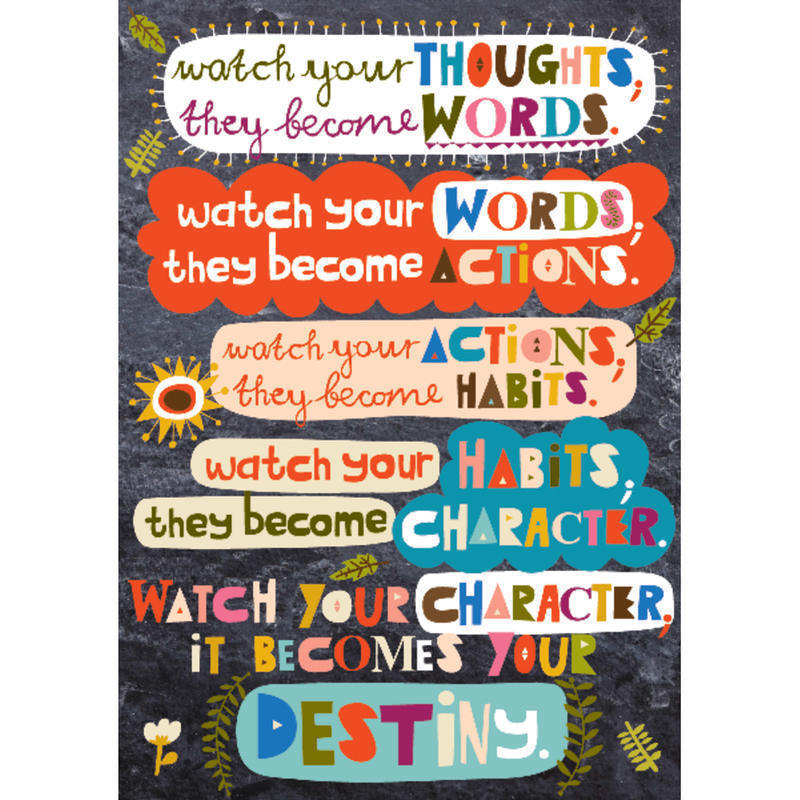 Scholastic POP! Chart, Watch Your Thoughts, 25 3/8in x 19in, Multicolor MPN:9780545653879