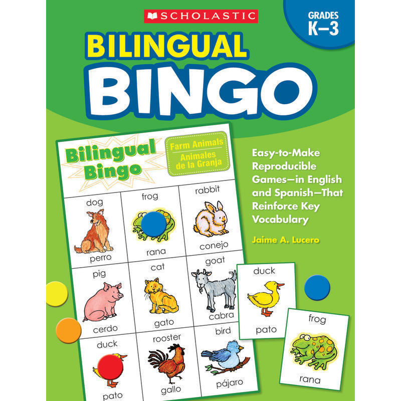 Scholastic Bilingual Bingo, 80 Pages (40 Sheets) MPN:9780439700672