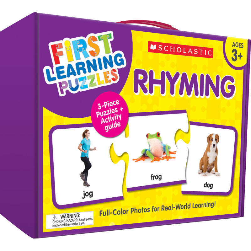 Scholastic First Learning Rhyming Puzzles, Pre-K, Pack Of 25 Puzzles MPN:9781338630527