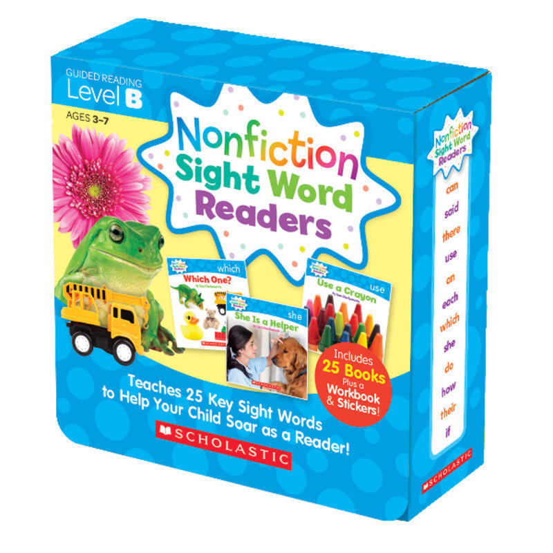 Scholastic Teacher Resources Nonfiction Sight Word Readers Parent Pack, Level B, Pre-K To 1st Grade MPN:584282