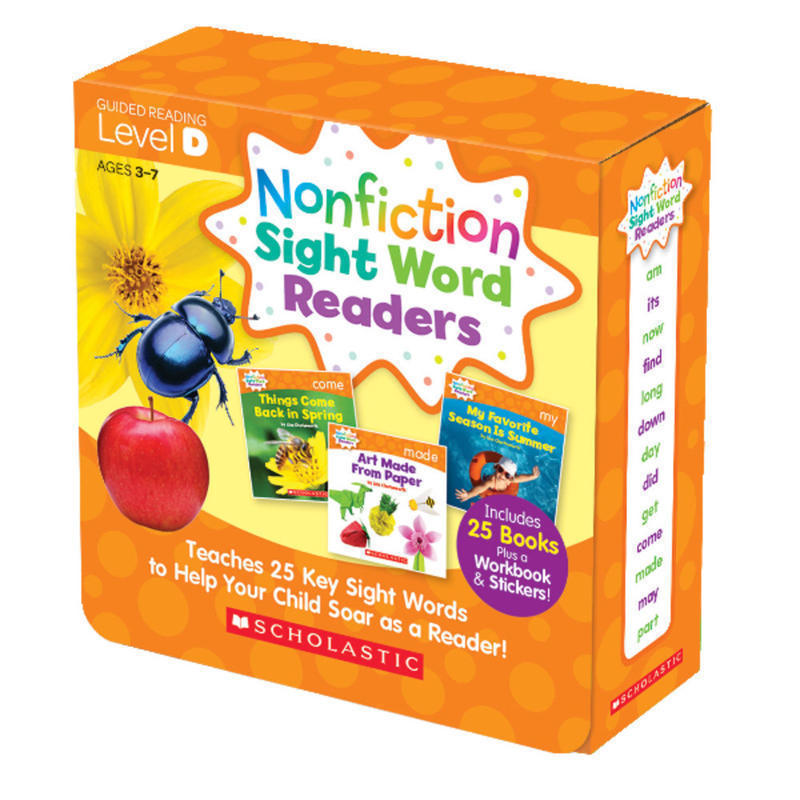 Scholastic Teacher Resources Nonfiction Sight Word Readers Parent Pack, Level D, Pre-K To 1st Grade MPN:584284