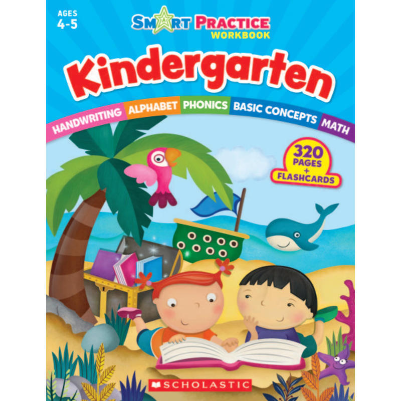 Scholastic Smart Practice Workbook With 48 Flash Cards, Kindergarten MPN:586257