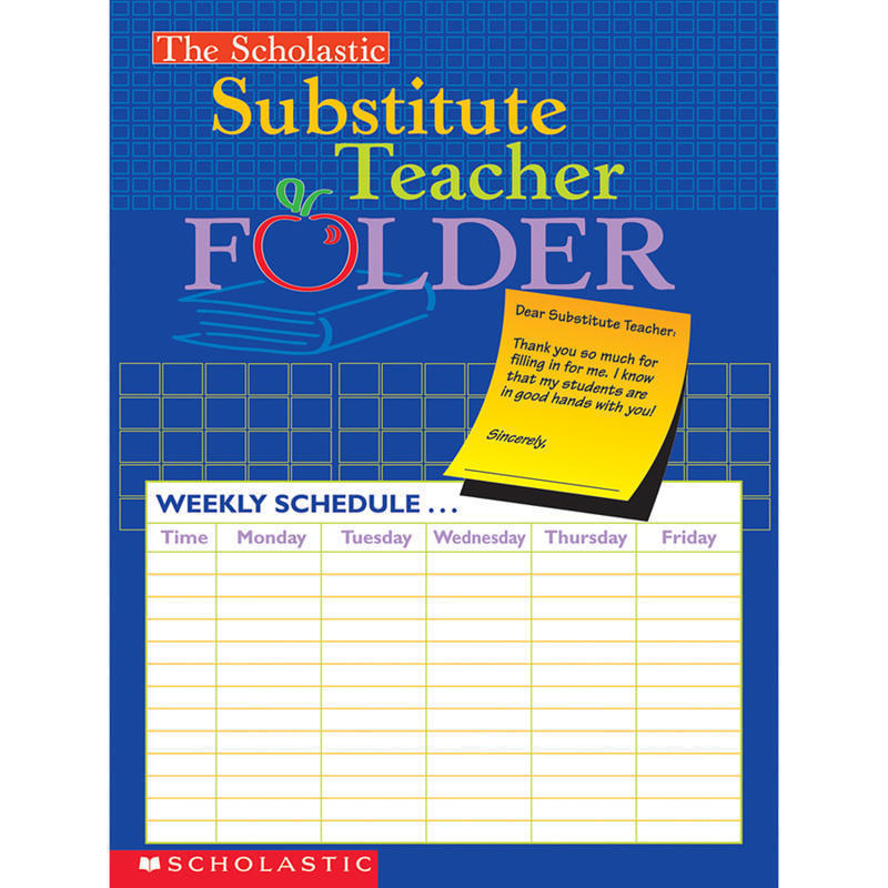 Scholastic Substitute Teacher Folder MPN:9780439546447