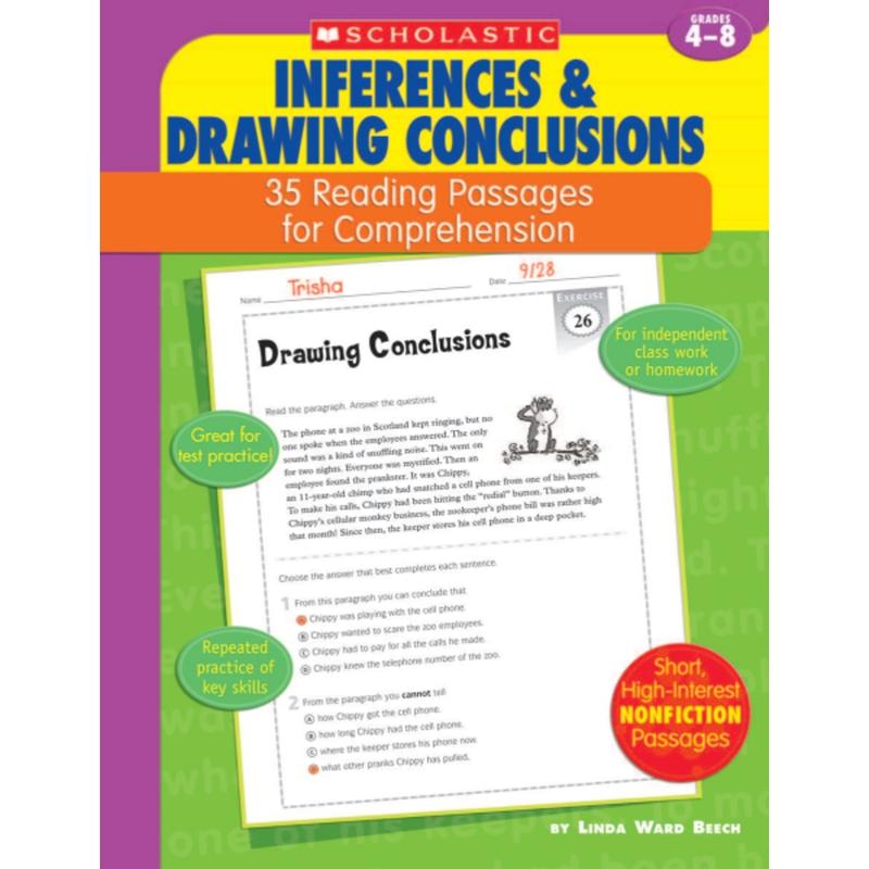 Scholastic Comprehension - Inference - Grades 4-8 MPN:9780439554114
