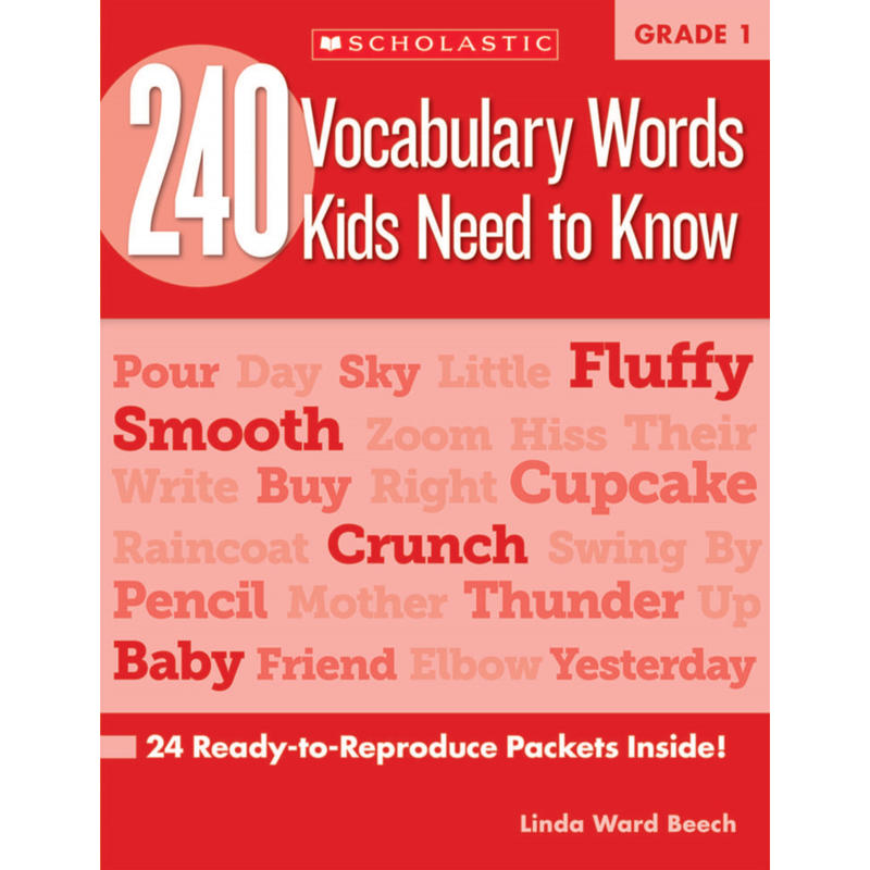 Scholastic 240 Vocabulary Words Kids Need To Know, Grade 1 MPN:9780545460507