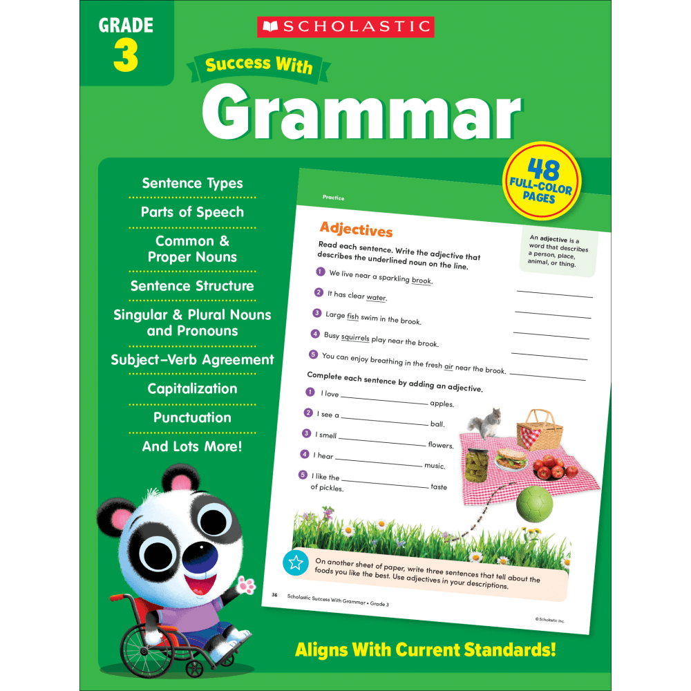 Scholastic Success With Grammar Workbook, Grade 3 MPN:9781338798401