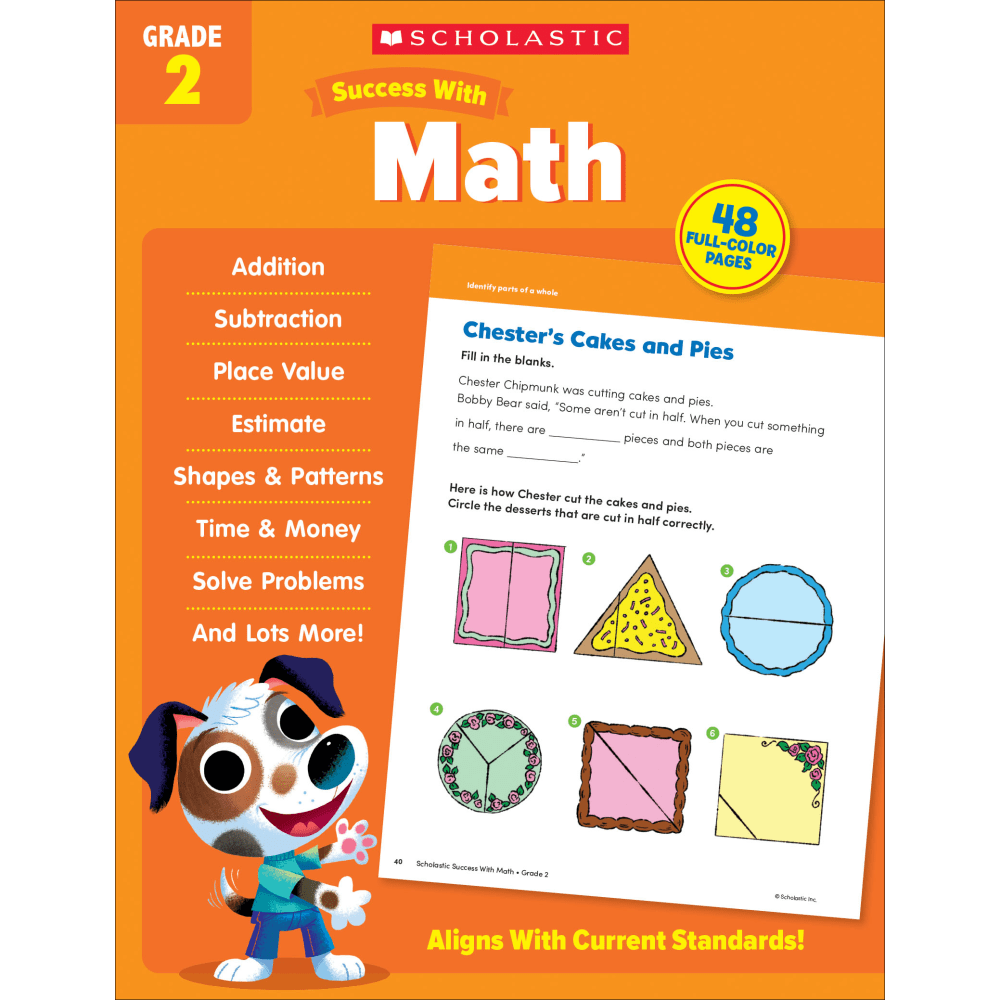 Scholastic Success With Math Workbook, Grade 2 MPN:9781338798500