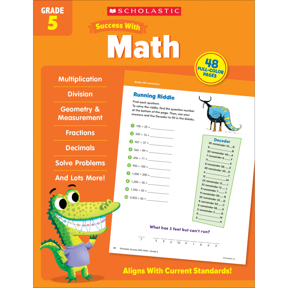 Scholastic Success With Math Workbook, Grade 5 MPN:9781338798531