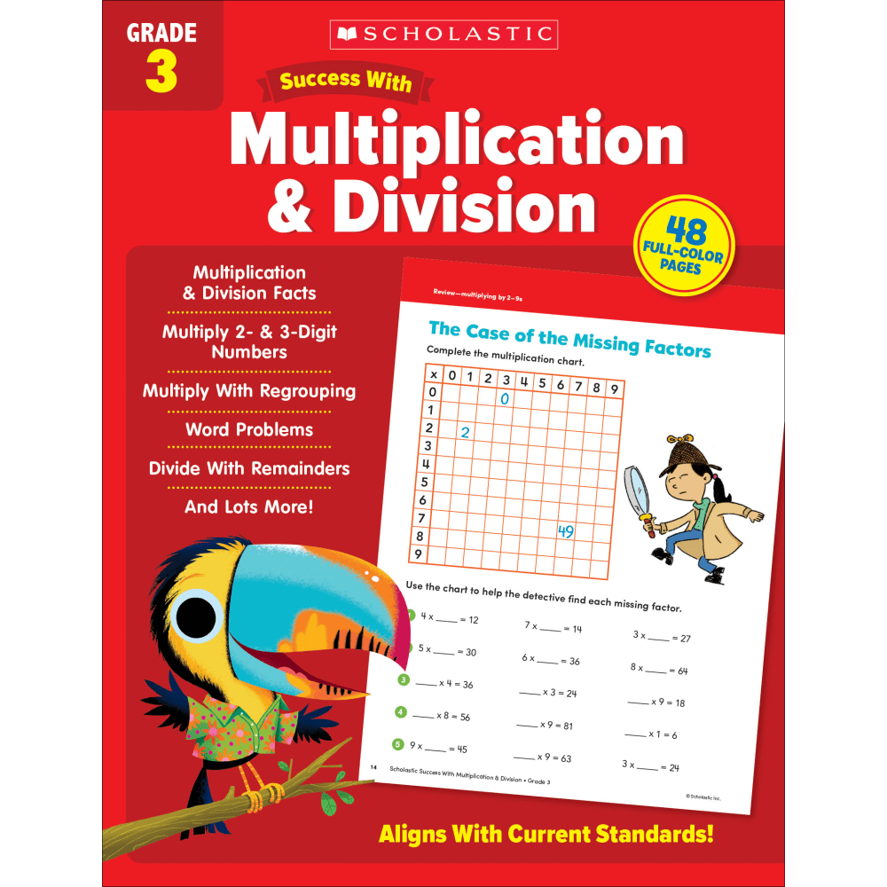 Scholastic Success With Multiplication & Division Workbook, Grade 3 MPN:9781338798548