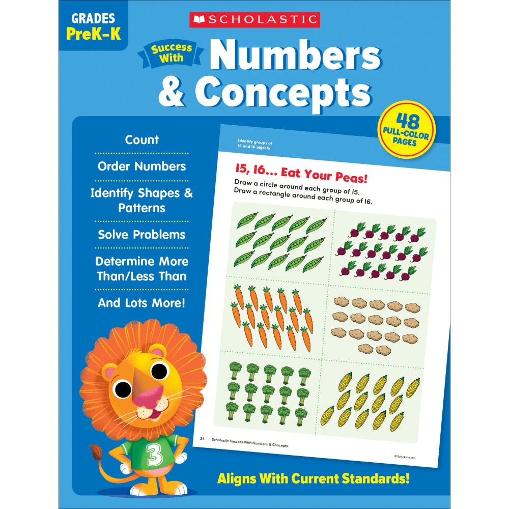 Scholastic Success With Numbers & Concepts, Grade Pre-K MPN:9781338798579