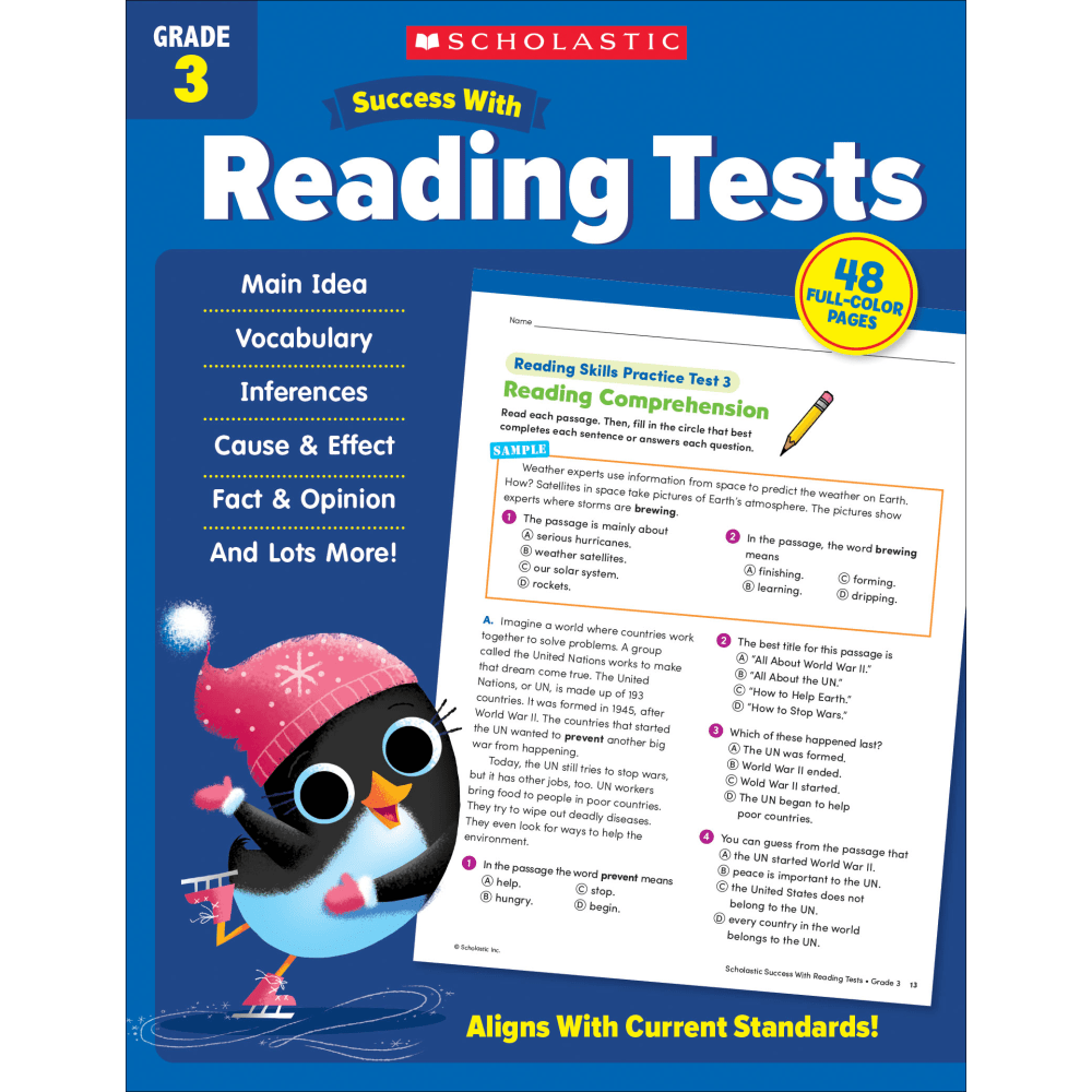 Scholastic Success With Reading Tests, Grade 3 MPN:9781338798647