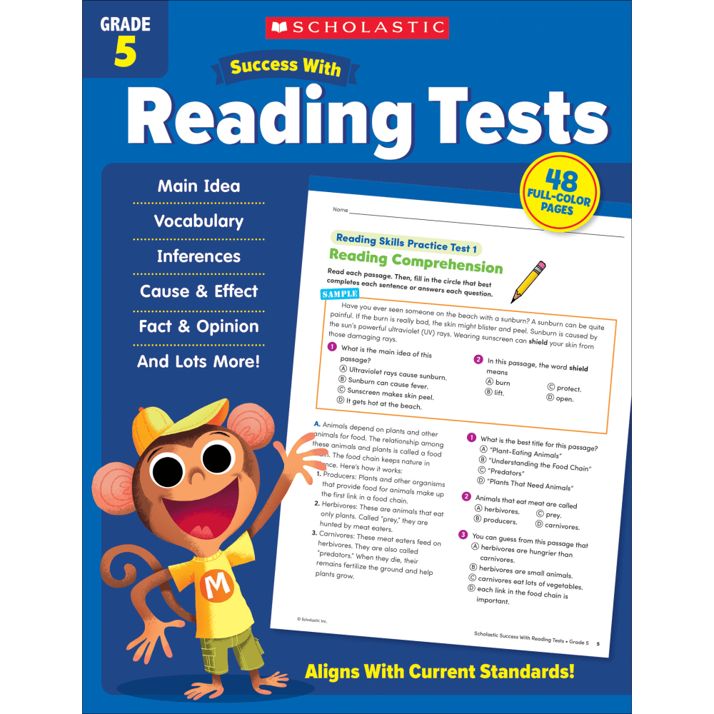 Scholastic Success With Reading Tests, Grade 5 MPN:9781338798661