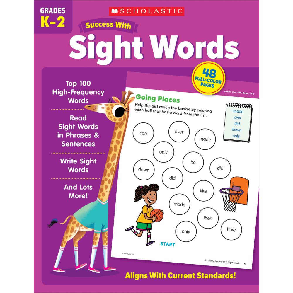 Scholastic Success With Sight Words, Grades K - 2 MPN:9781338798685