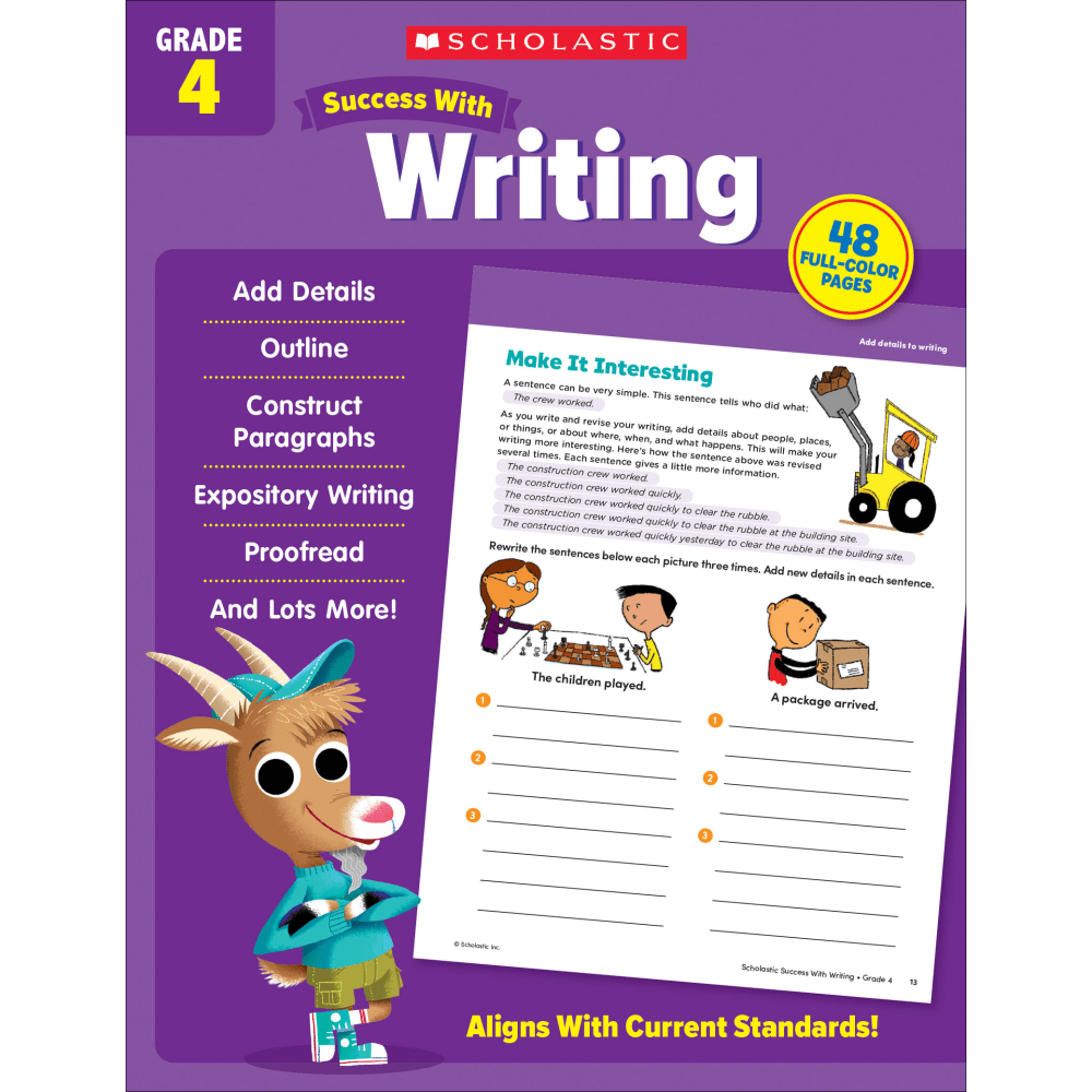 Scholastic Success With Writing, Grade 4 MPN:9781338798746