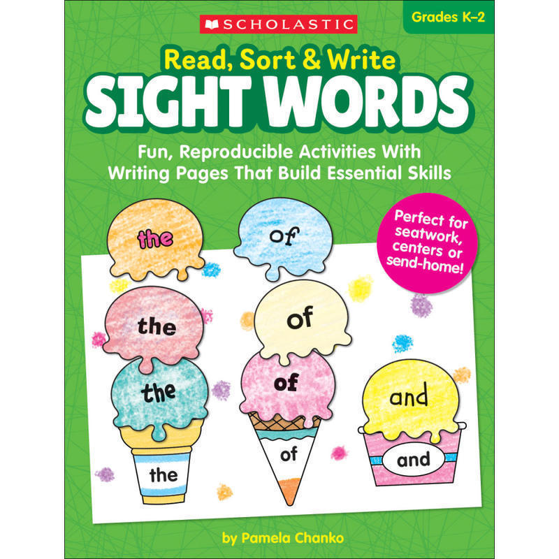 Scholastic Read, Sort & Write: Sight Words Book, Preschool - Grade 2 MPN:9781338606492