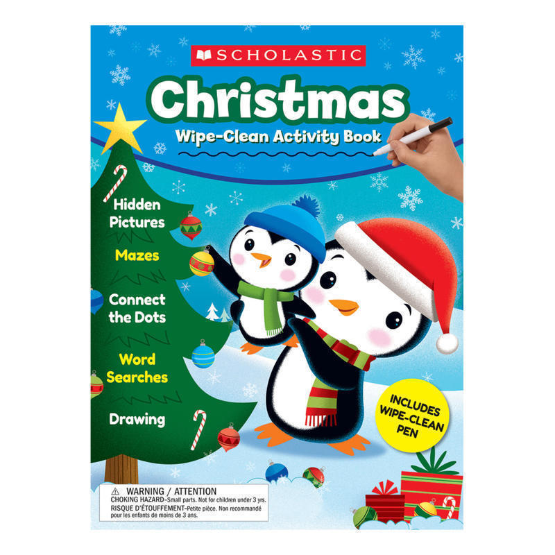 Scholastic Christmas Wipe-Clean Activity Book, Preschool - Grade 1 MPN:9781338314960