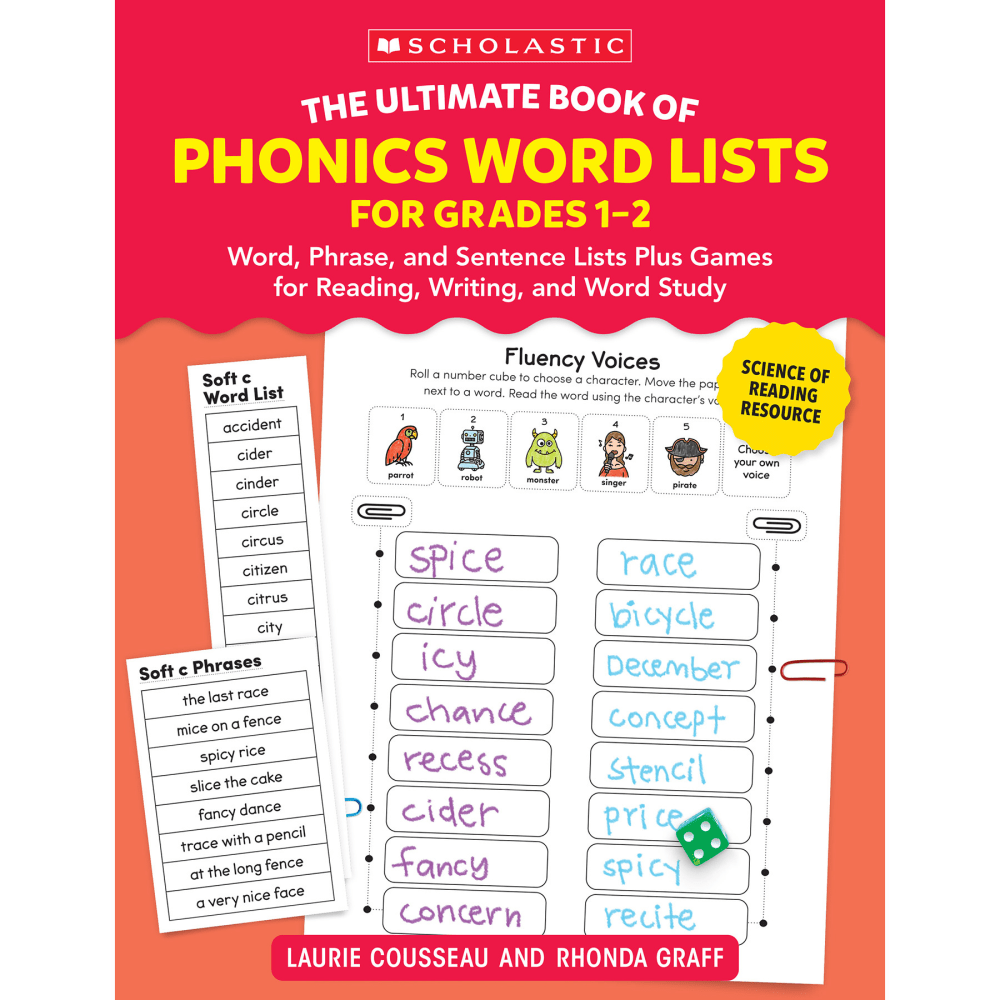 Scholastic Teaching Solutions The Ultimate Book Of Phonics Word Lists, Grades 1-2 MPN:SC-9781546112686