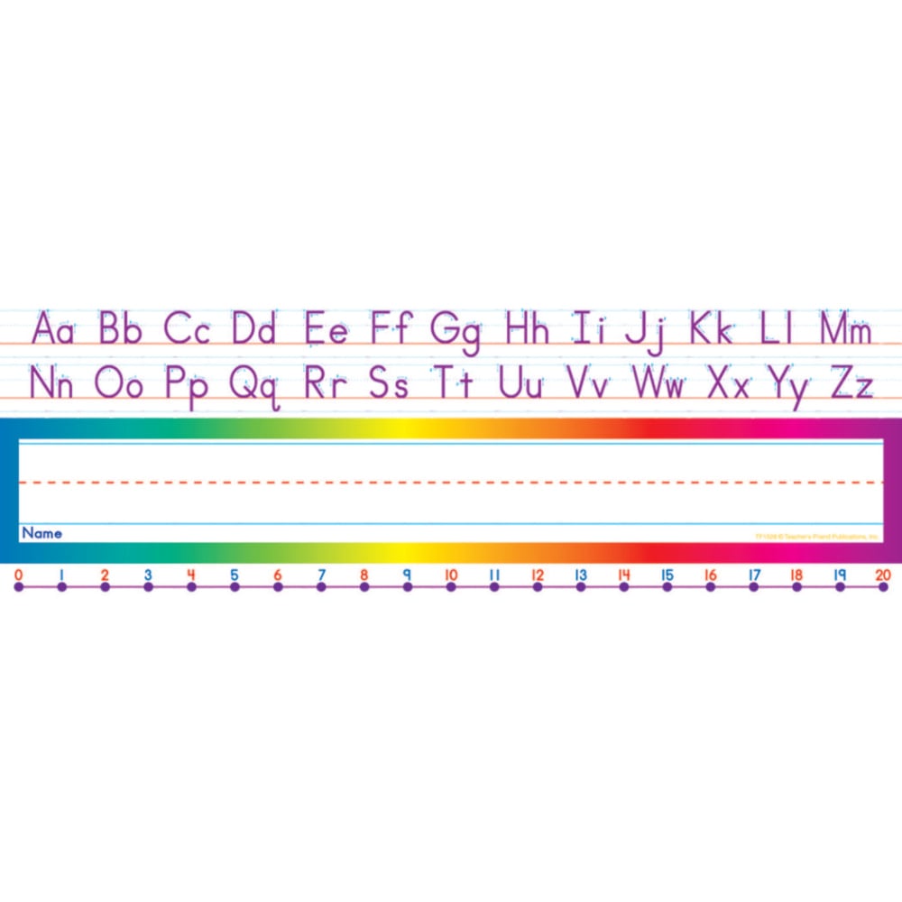 Scholastic Name Plates, ABC/123 Standard, 12in x 4in, Pack Of 36 MPN:9780439499507