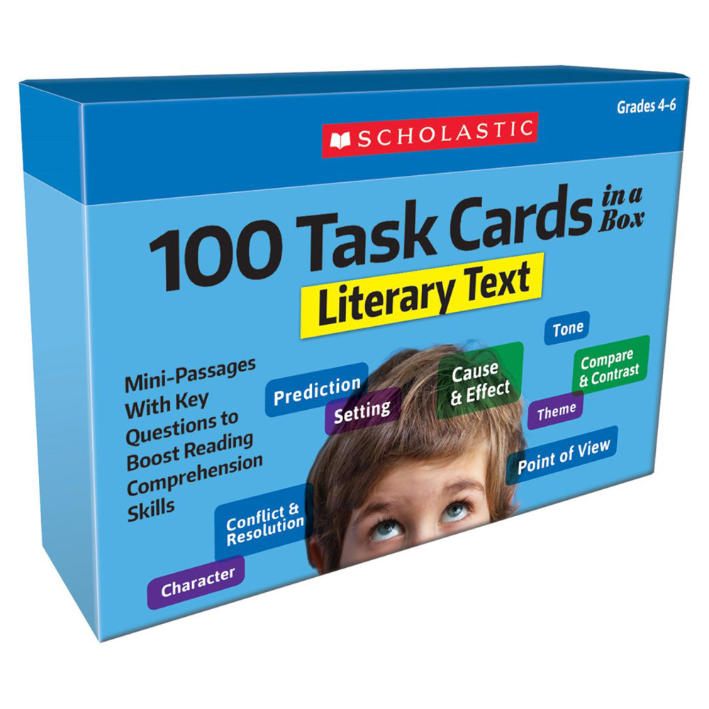 Scholastic Teaching Solutions 100 Task Cards In A Box: Literary Text, Grades 4 To 6 MPN:SC-855266