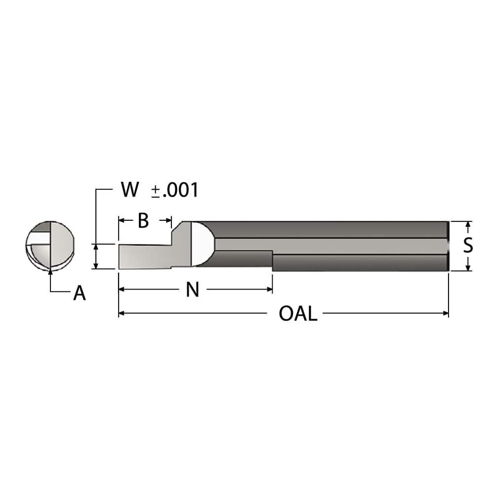 Grooving Tool: Right Hand, 3/4