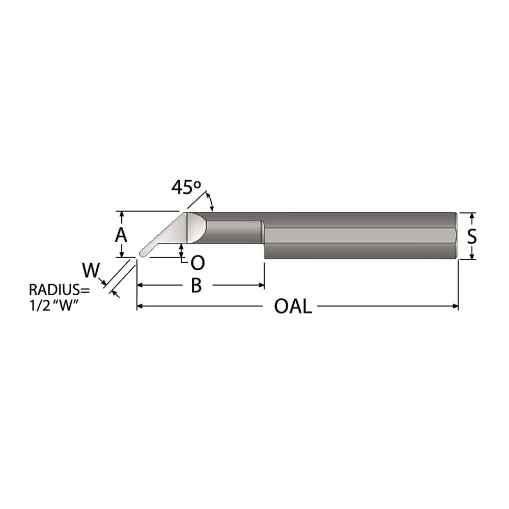 Grooving Tool: Right Hand, 3/8
