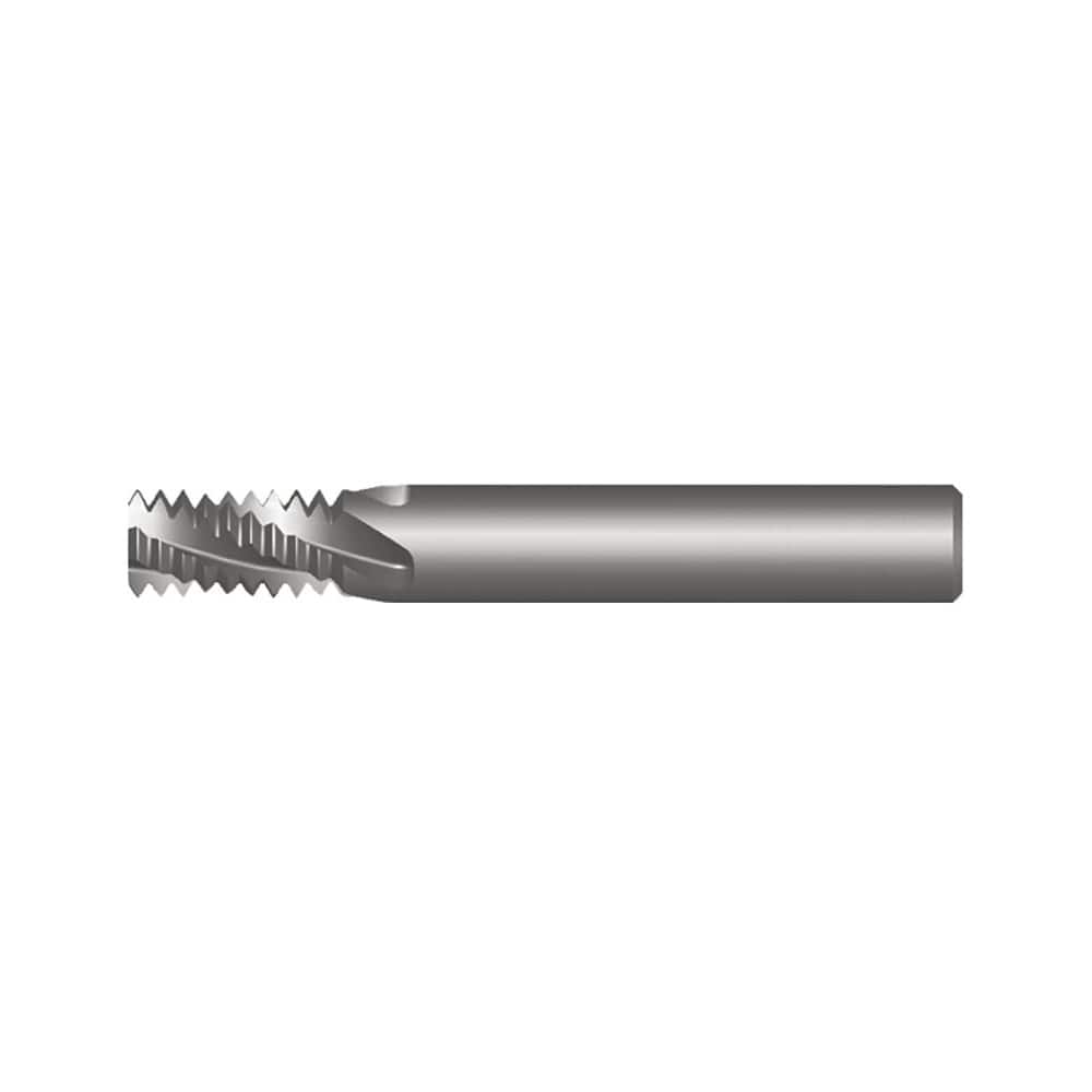 Helical Flute Thread Mill: 1/4-28, Internal & External, 3 Flute, 1/4