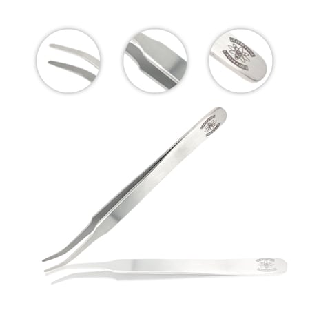 Curved Tapered Flat-Tip Forcep MPN:SWZR-044
