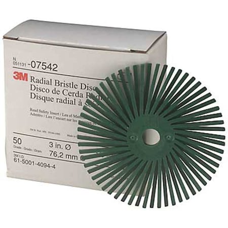 Radial Bristle Disc, TA, 3 In Dia, 50G, PK40 MPN:61500139391