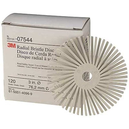 Radial Bristle Disc, TA, 3In Dia, 120G, PK40 MPN:61500139417