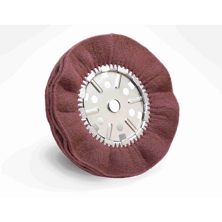Satin Pleated Buff Wheel, 14inx2inx1-1/4 in 4A FIN, 180/pk MPN:7010329306