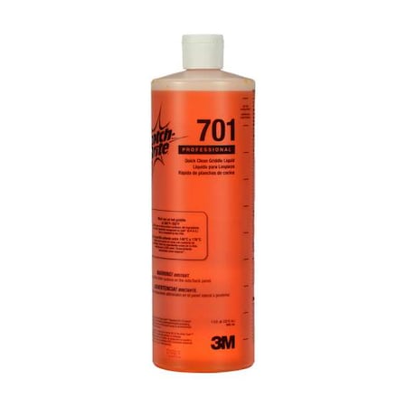 Griddle Cleaner And Degreaser, 1 Qt Bottle, Liquid, Orange MPN:701