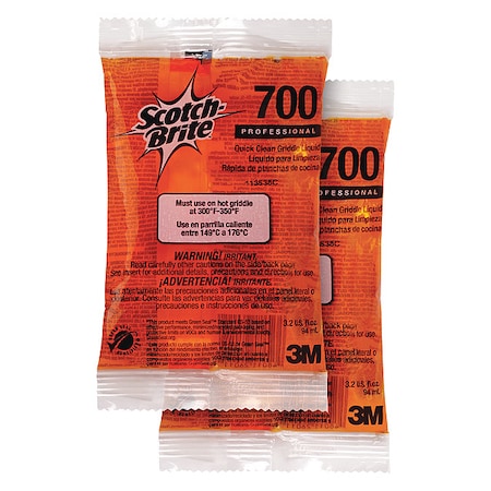 Griddle Cleaner And Degreaser, 3.2 Oz Packet, Liquid, Orange, 40 PK MPN:B0070MSX6Y
